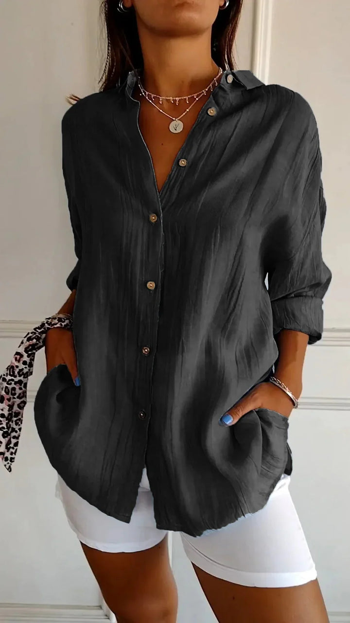 Lightweight Ladies Blouse - Elodie-Black-S-State of Style
