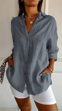 Lightweight Ladies Blouse - Elodie-Grey-S-State of Style