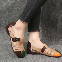 Lightweight Ladies' Sandals with Buckle – Zoë-Beige-3-State of Style