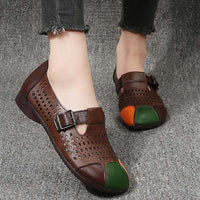 Lightweight Ladies' Sandals with Buckle – Zoë-Beige-3-State of Style