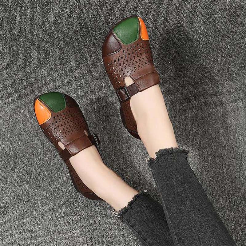 Lightweight Ladies' Sandals with Buckle – Zoë-Beige-3-State of Style