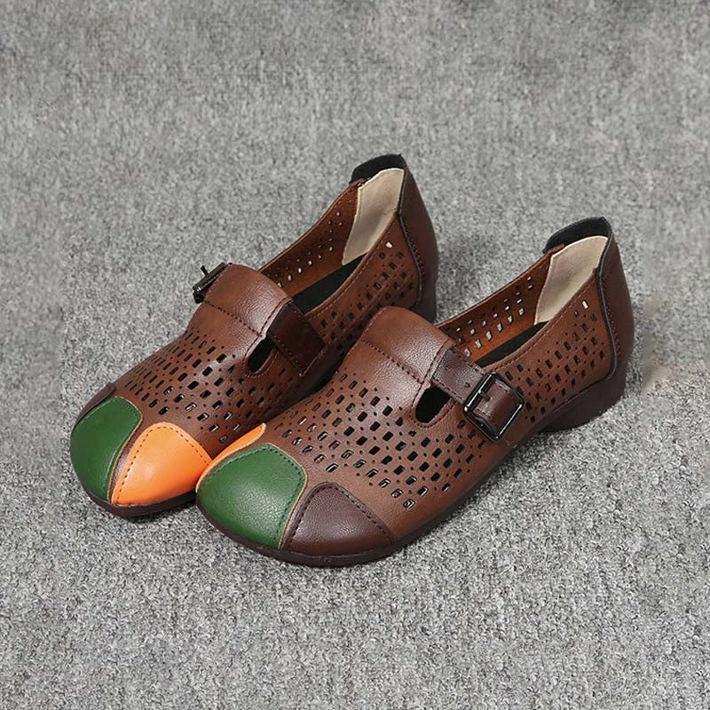 Lightweight Ladies' Sandals with Buckle – Zoë-Brown-3-State of Style