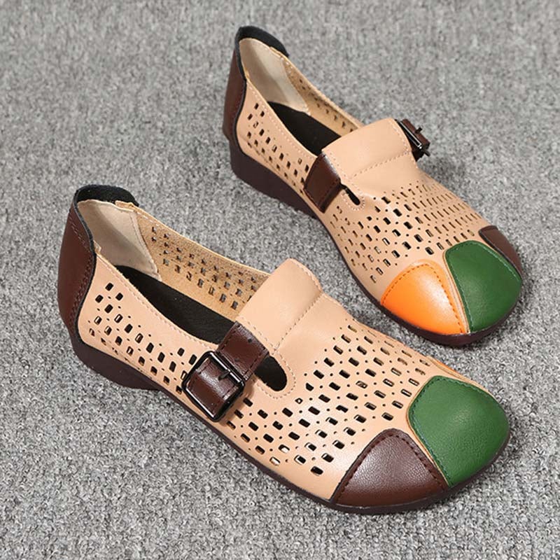 Lightweight Ladies' Sandals with Buckle – Zoë-Khaki-3-State of Style