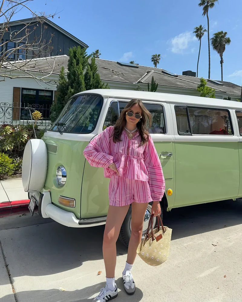 Lightweight leisure outfit for women – Solenne-Green-S-State of Style