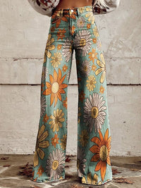 Lightweight Long Ladies Trousers - Lina-Blossom-S-State of Style