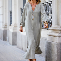Lightweight Long Summer Dress - Naomi-Grey-2XS-State of Style