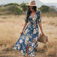 Lightweight Loose-Fitting Summer Dress – Ismay-Blue-S-State of Style