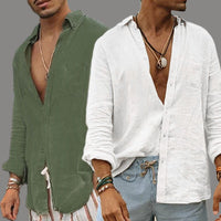 Lightweight Men's Cotton Shirt - Elias-Green-M-State of Style