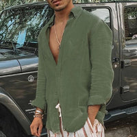 Lightweight Men's Cotton Shirt - Elias-Green-M-State of Style