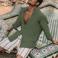 Lightweight Men's Cotton Shirt - Elias-Green-M-State of Style