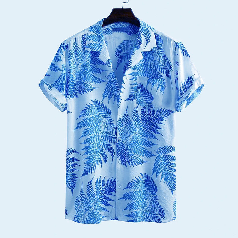 Lightweight Men's Summer Shirt with Modern Cut – Jaxon-Blue-S-State of Style