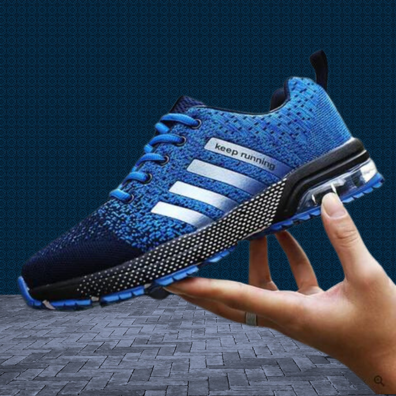 Lightweight Orthopaedic Sneakers - AeroFlex-Blue-3.5-State of Style