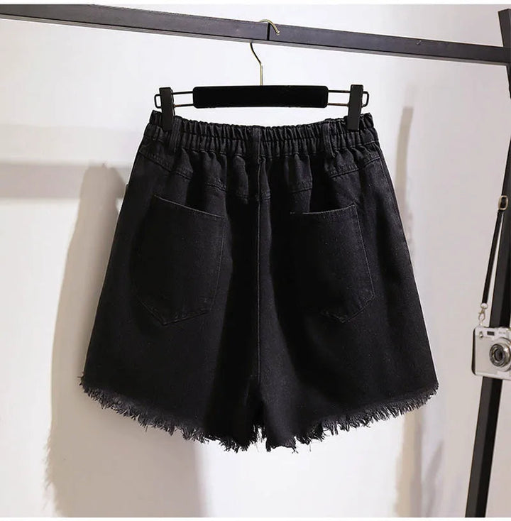 Lightweight Plus Size Denim Shorts | Ultimate Summer Comfort-Black-5XL-State of Style