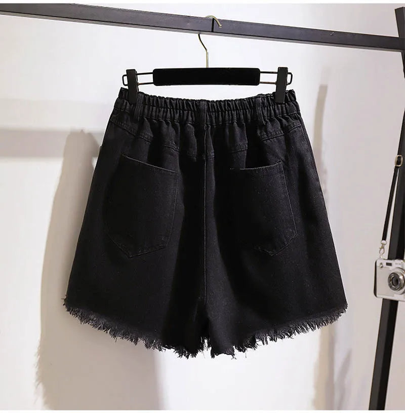 Lightweight Plus Size Denim Shorts | Ultimate Summer Comfort-Black-5XL-State of Style