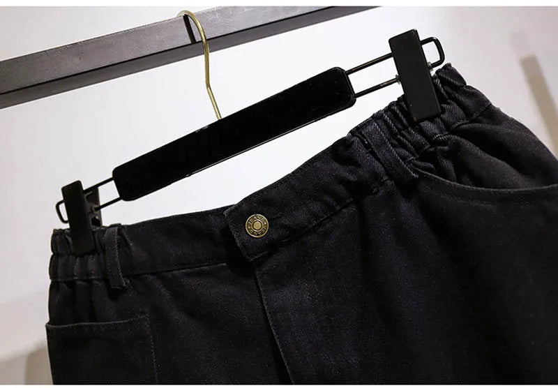 Lightweight Plus Size Denim Shorts | Ultimate Summer Comfort-Black-5XL-State of Style