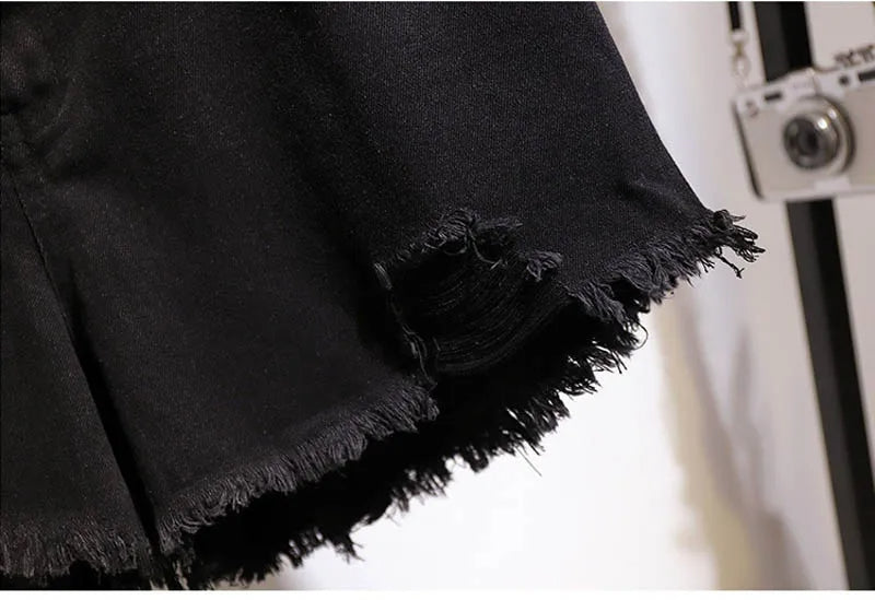 Lightweight Plus Size Denim Shorts | Ultimate Summer Comfort-Black-5XL-State of Style