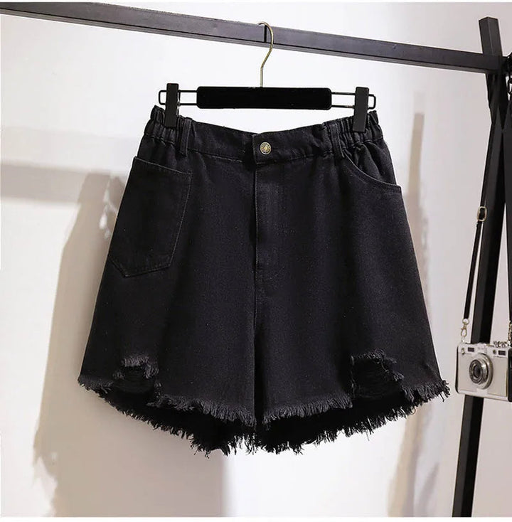 Lightweight Plus Size Denim Shorts | Ultimate Summer Comfort-Black-5XL-State of Style