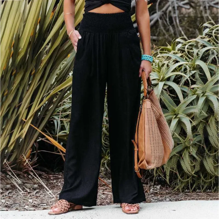 Lightweight Summer Trousers - Solana-Black-S-State of Style