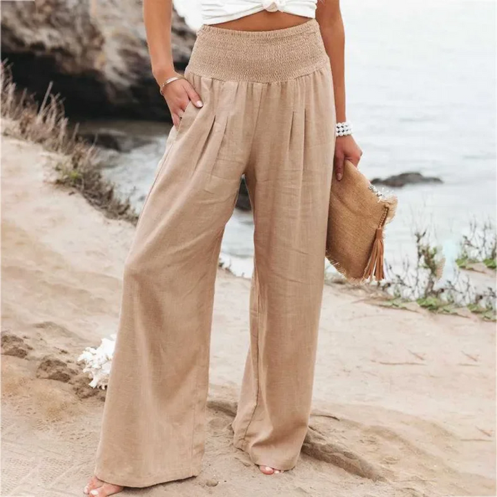 Lightweight Summer Trousers - Solana-Khaki-S-State of Style
