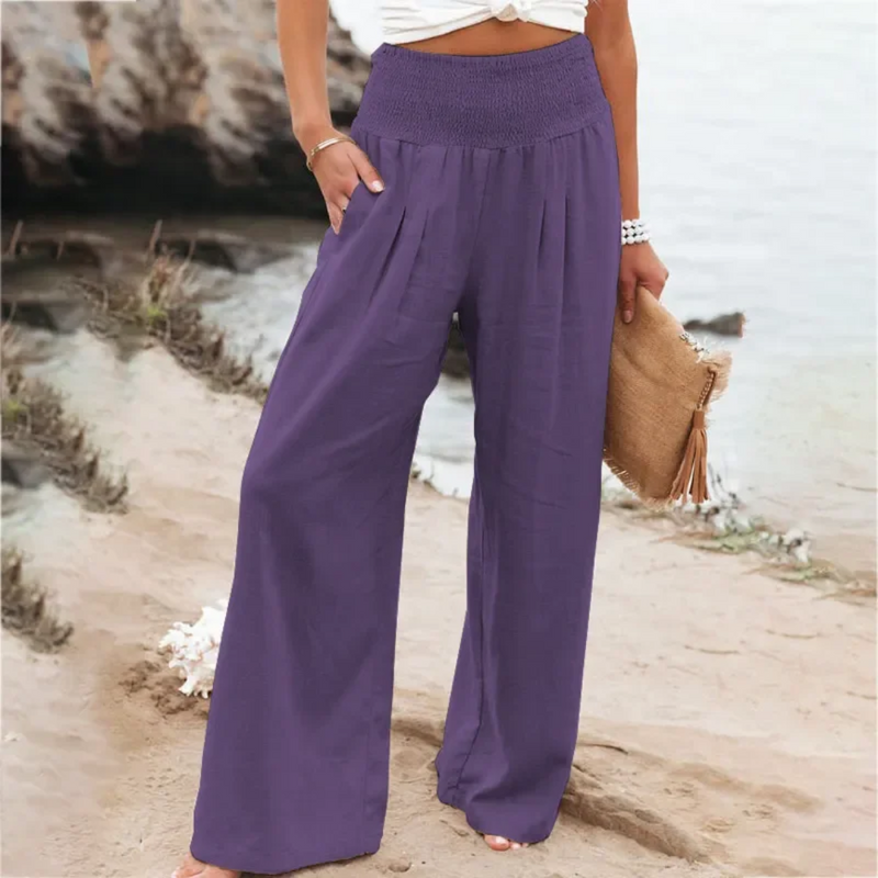 Lightweight Summer Trousers - Solana-Purple-S-State of Style