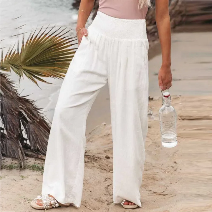 Lightweight Summer Trousers - Solana-White-S-State of Style