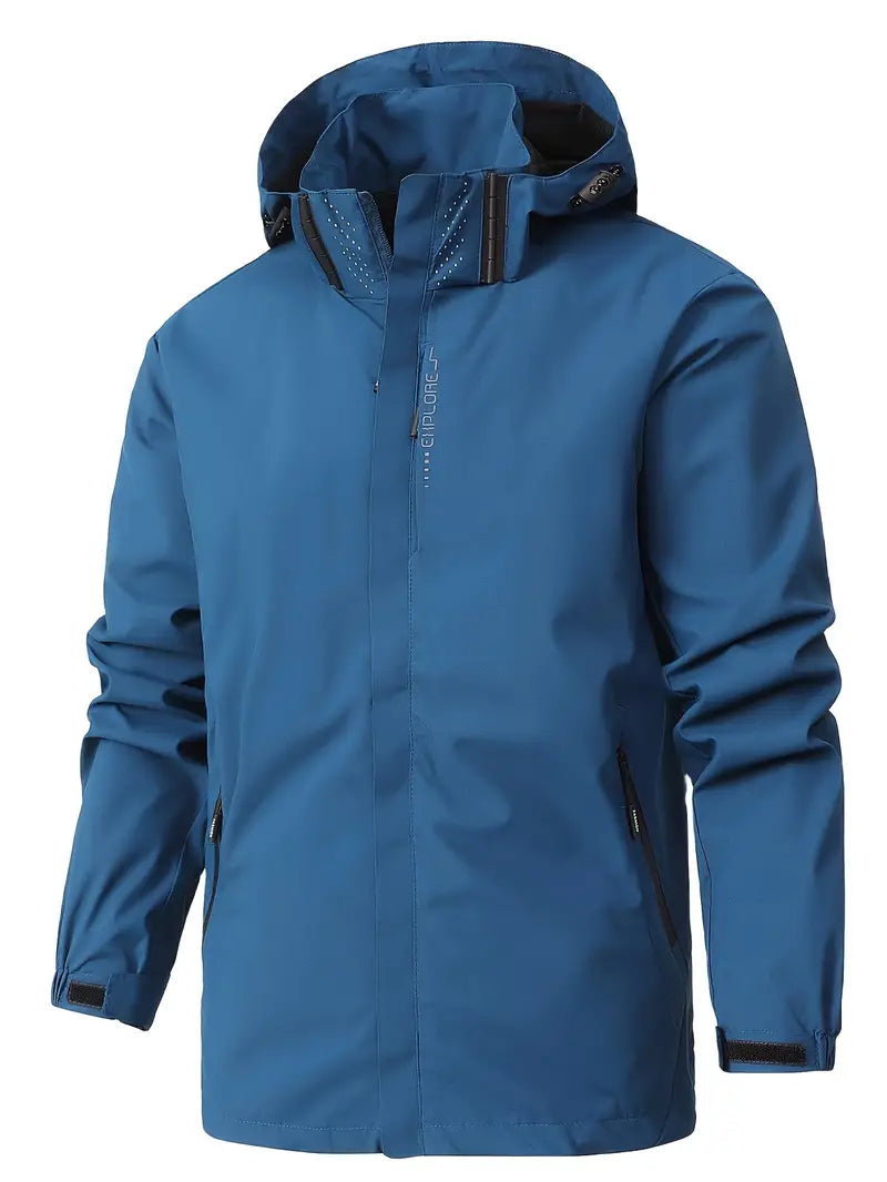 Lightweight Waterproof Jacket for Men - Finn-Deep Sky Blue-XS-State of Style