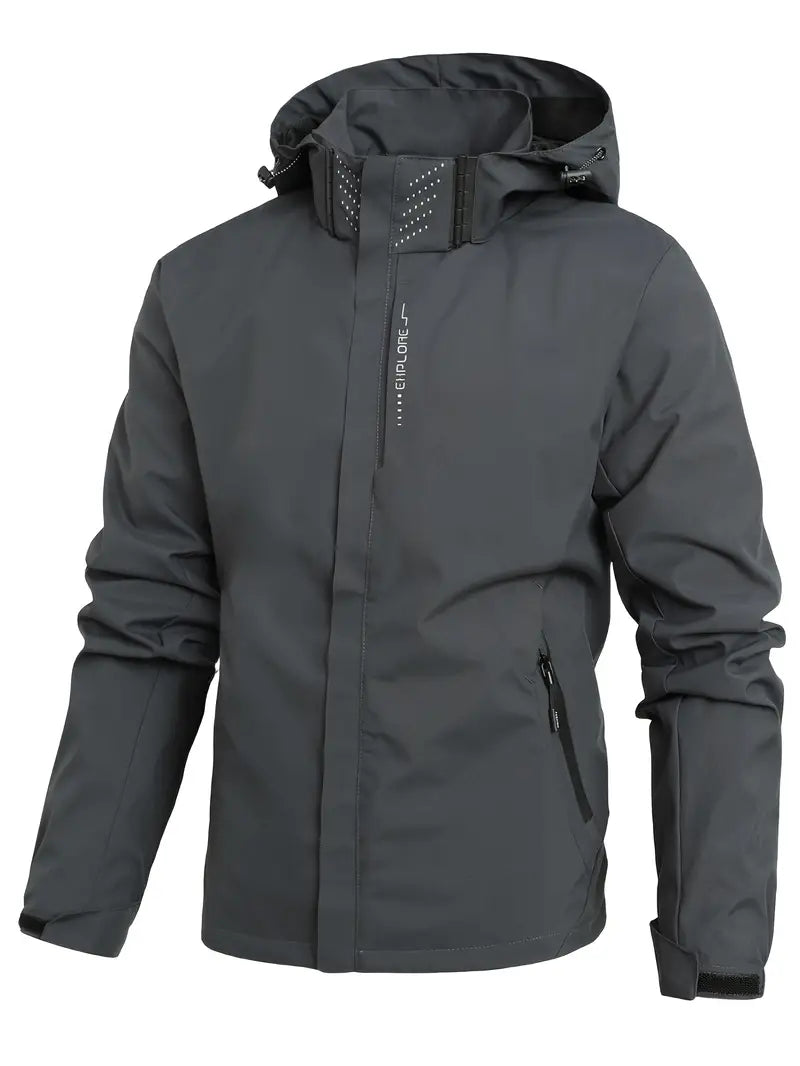 Lightweight Waterproof Jacket for Men - Finn-Grey-XS-State of Style