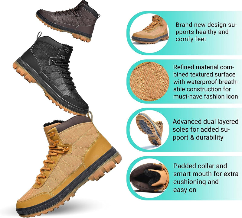 Lightweight Waterproof Men's Walking Shoes - Mark-Black-6.5-State of Style