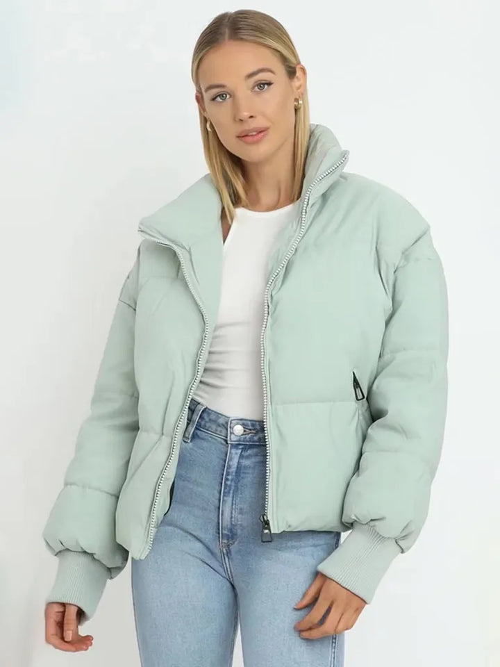 Lightweight Women's Puffer Jacket - Sofia-Light Green-S-State of Style