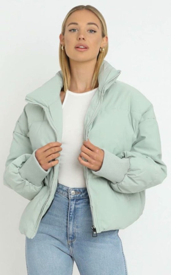 Lightweight Women's Puffer Jacket - Sofia-Light Green-S-State of Style