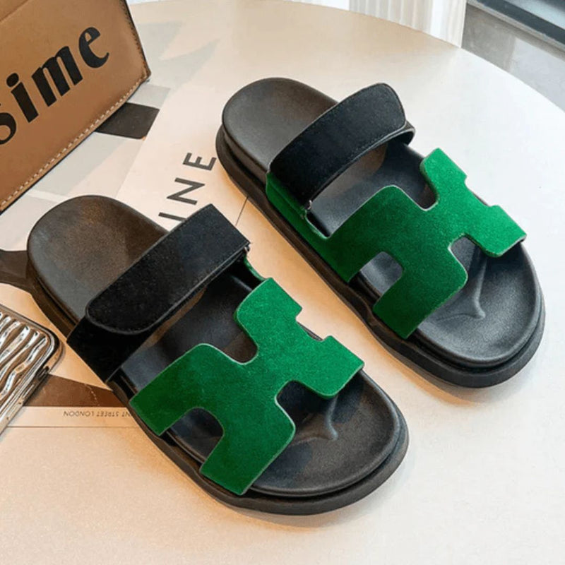 Lilian Rome Sandals | Stylish & Comfortable-Green/Black-4.5-State of Style