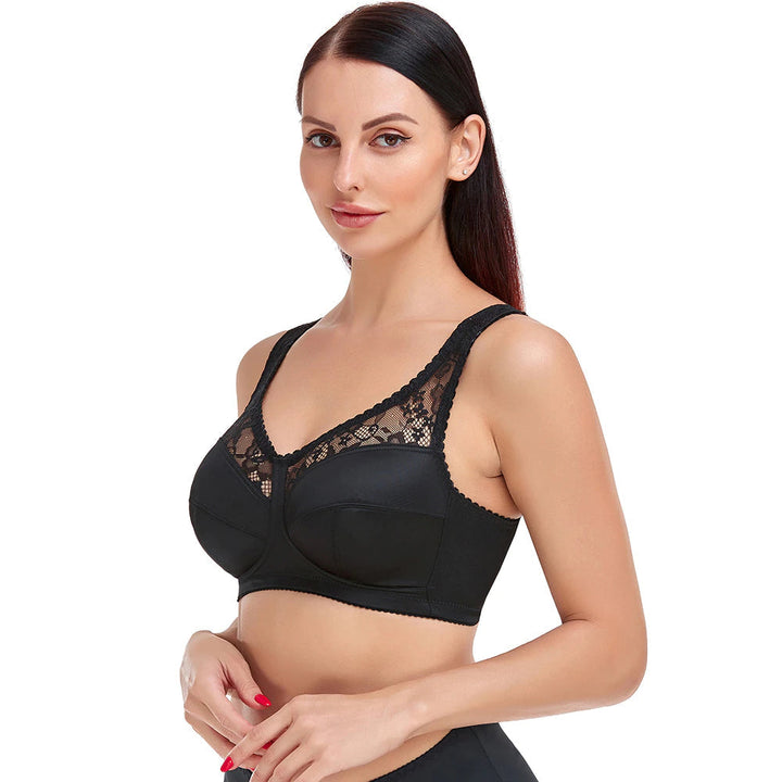 LillieBra | Full Coverage Bra for Women | Comfortable Support-B-12-Black-State of Style