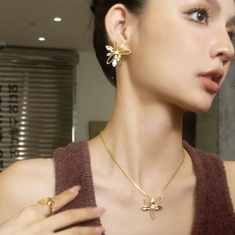 Lilypad Earrings - Floriana-State of Style