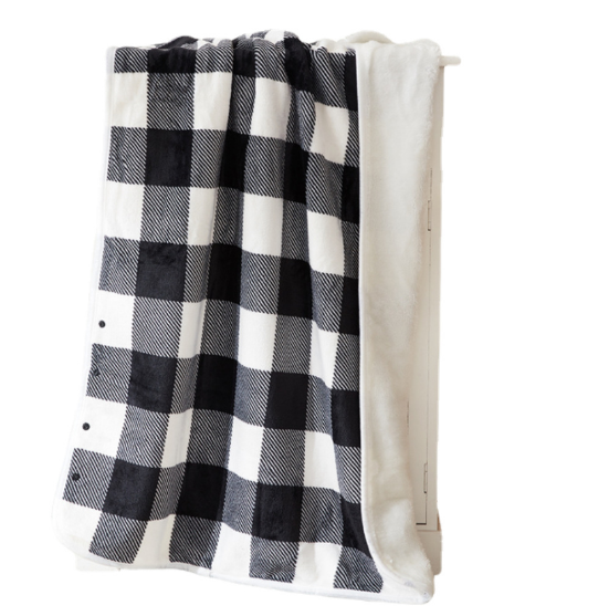 LilysDeken | Portable Electric Blanket for Women | Cosy Heated Throw-Black and White-State of Style