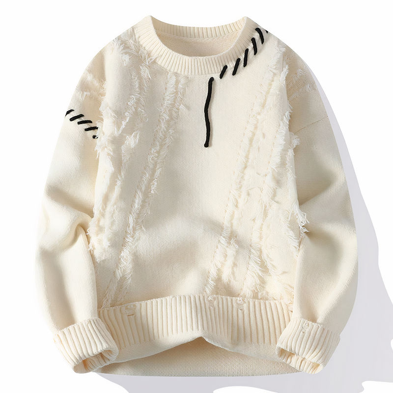 Limited Edition Patchwork Men's Jumper - Jasper-White-XS-State of Style