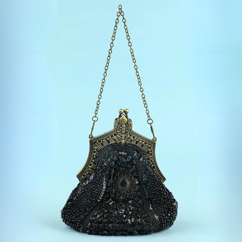 Linda Black Vintage Evening Bag-State of Style
