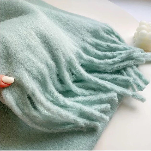 Linda Cashmere Scarf | Luxurious and Beautifully Warm-Light Green-State of Style