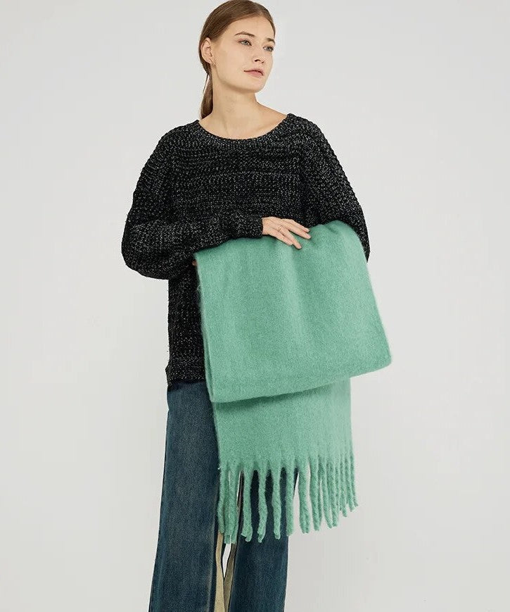 Linda Cashmere Scarf | Luxurious and Beautifully Warm-Mint Green-State of Style