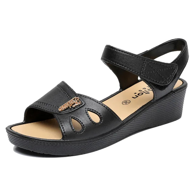 Linda - Orthopedische Zwarte Comfort Sandalen-Zwart-36-State of Style