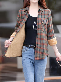 Lined Casual Ladies’ Blouse - Nora-Army Green-XS-State of Style