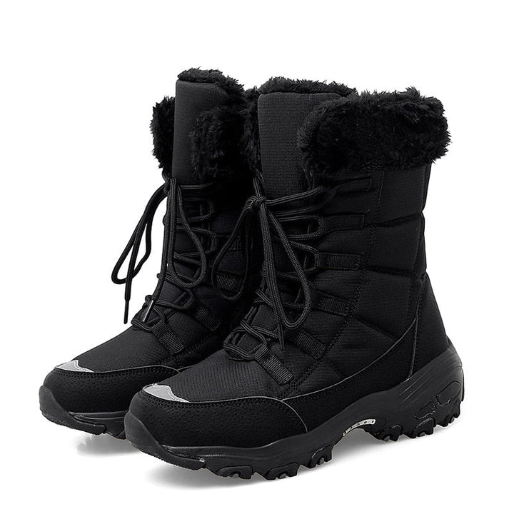Lined Warm Women's Snow Boots - Eva-Black-5-State of Style