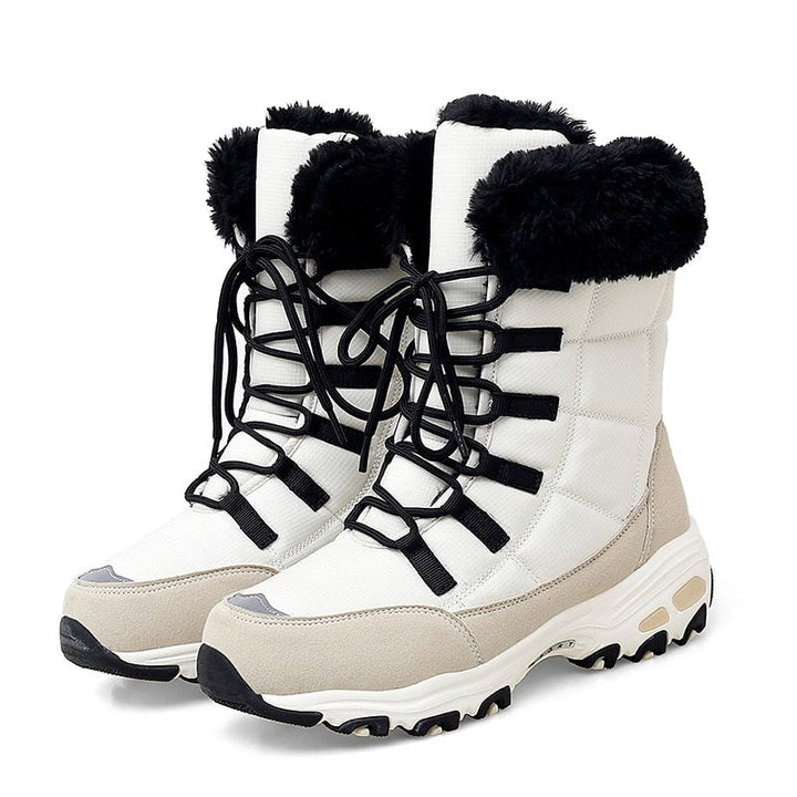 Lined Warm Women's Snow Boots - Eva-Black-5-State of Style