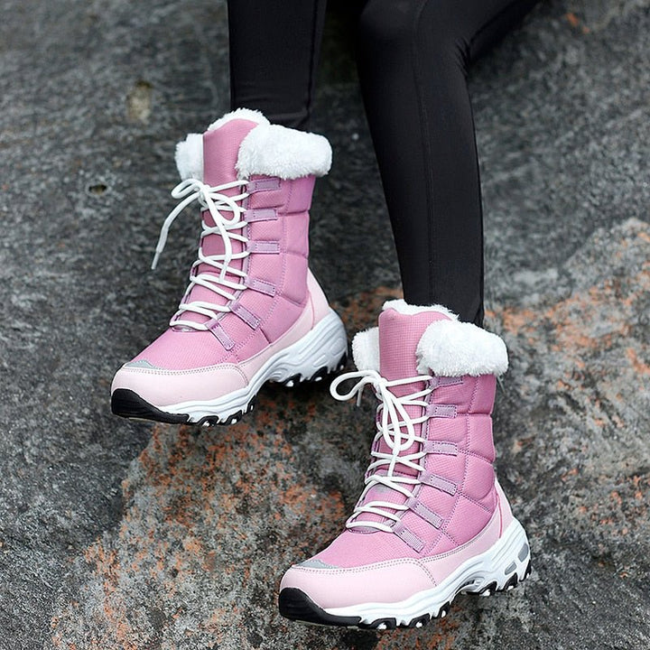 Lined Warm Women's Snow Boots - Eva-Black-5-State of Style