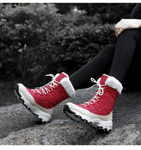 Lined Warm Women's Snow Boots - Eva-Red-5-State of Style