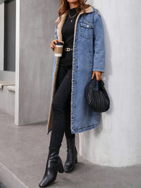 Lined Washed Blue Denim Jacket - Sofia-S-State of Style
