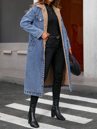 Lined Washed Blue Denim Jacket - Sofia-S-State of Style