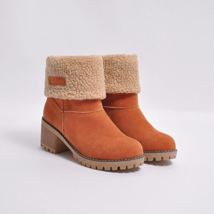 Lined Winter Boots with Heel - Sophia Winterboots-Black-5-State of Style