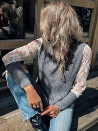 LinekkesShirt | V-Neck Sweater for Women | Stylish Knitwear-Dark Grey-S-State of Style