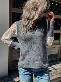 LinekkesShirt | V-Neck Sweater for Women | Stylish Knitwear-Dark Grey-S-State of Style