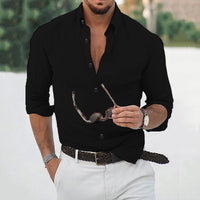 Linen Men’s Shirt – Thiago-Black-S-State of Style